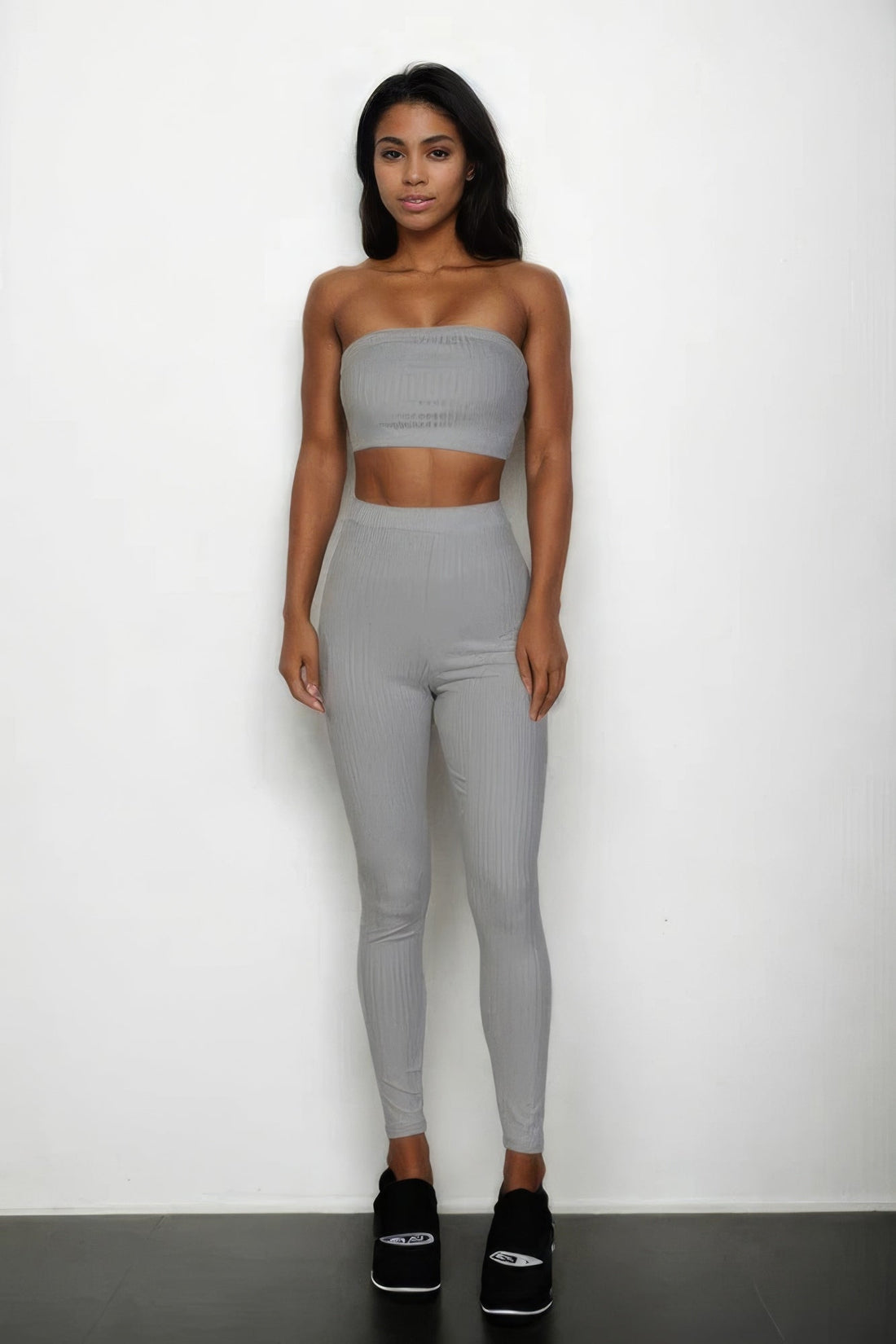 Ribbed Tube Top &amp; Leggings Set by Fleurcouture | Fleurcouture