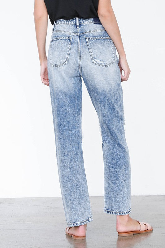 Ripped Boyfriend Jeans LIGHT by Denim Lab USA | Fleurcouture