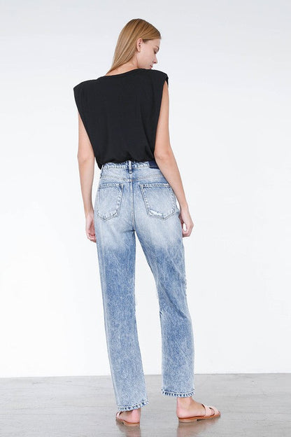 Ripped Boyfriend Jeans LIGHT by Denim Lab USA | Fleurcouture