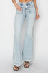 Risen Full Size High Rise Front Patch Pocket Flare Jeans Acid Light 0(24) Women&