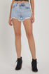 RISEN Full Size High Rise Rhinestone Strap Embellished Denim Shorts ACID LIGHT S Shoes & Bags by Trendsi | Fleurcouture