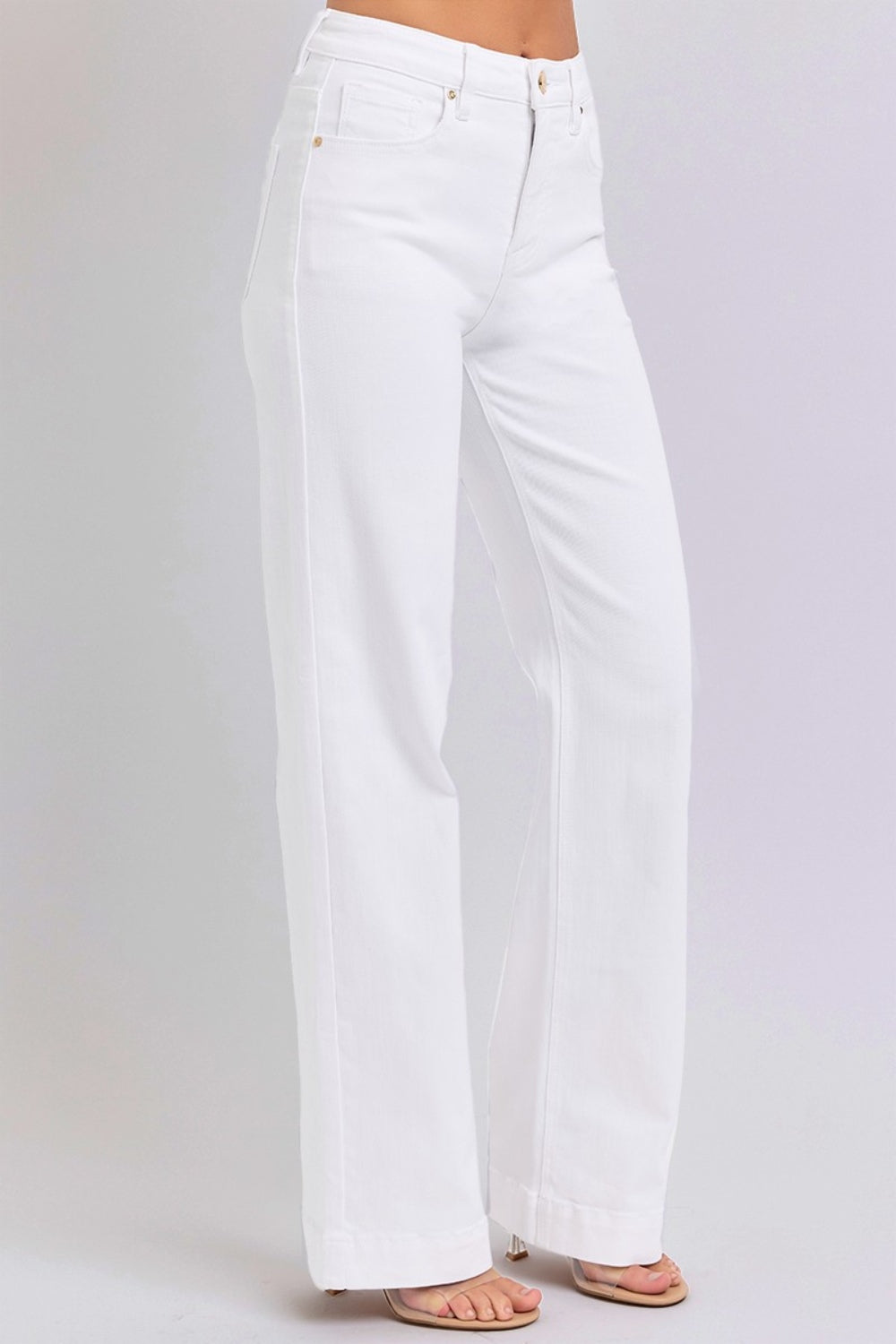 RISEN Full Size High Waist Straight Jeans White Women&