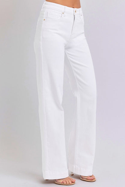 RISEN Full Size High Waist Straight Jeans White Women&