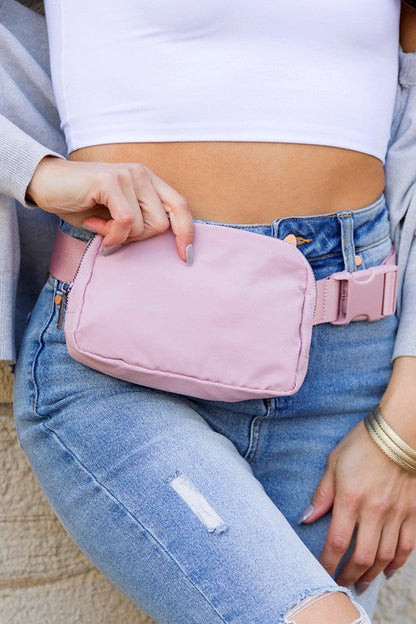 Roam Nylon Belt Sling Bag Mauve OneSize by Aili&