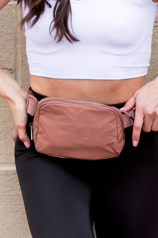 Roam Nylon Belt Sling Bag Mocha OneSize by Aili&