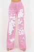 Rodeo Wide Leg Jean in Pink Pink 1 by GJG Denim | Fleurcouture