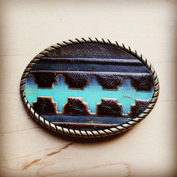 Rope Edge Blue Navajo Belt Buckle blue 1 by The Jewelry Junkie | Fleurcouture