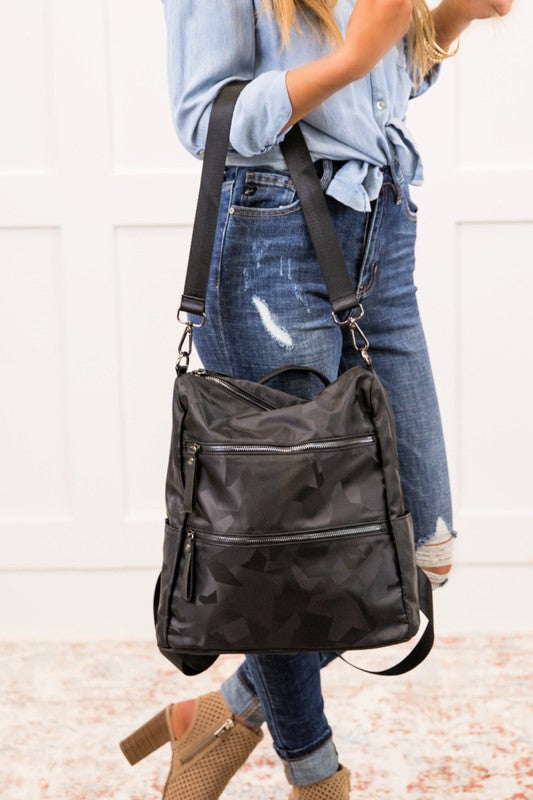 Rory Convertible Backpack Shoulder Handbag 1 by Dani & Em | Fleurcouture