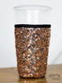 Rose Gold Sequin Sleeve Drink Holder with Black Neoprene Handle METALLIC COPPER One Size Can Coolers by Southern Grace | Fleurcouture
