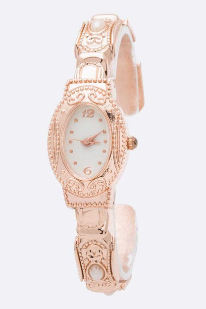 Rosegold Vintage Inspired Bangle Watch ROSEGOLD O/S by Artini Accessories | Fleurcouture