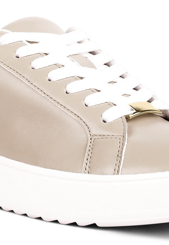 Rouxy Faux Leather Sneakers by Rag Company | Fleurcouture