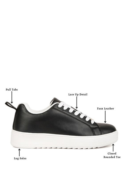 Rouxy Faux Leather Sneakers by Rag Company | Fleurcouture