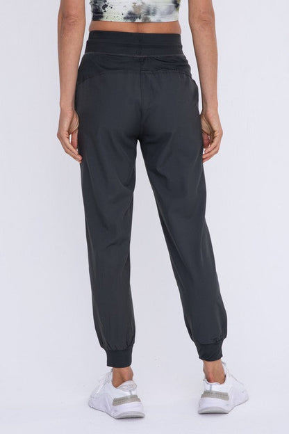 Ruched Front Active Joggers DARK OLIVE by Mono B | Fleurcouture