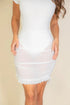 Ruched Ruffle Trim Mesh Mini Bodycon Skirt by Fleurcouture | Fleurcouture