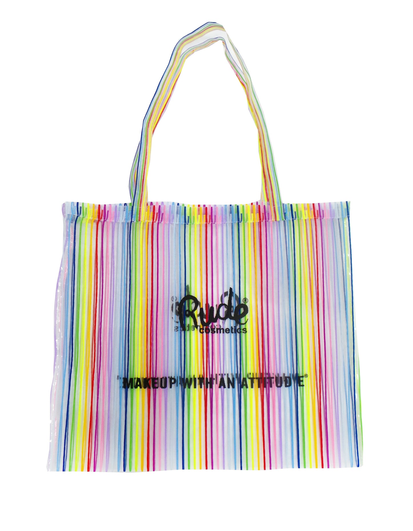 Rude Rainbow Shopping Bag - Large Makeup Cases & Bags by Rude Cosmetics | Fleurcouture
