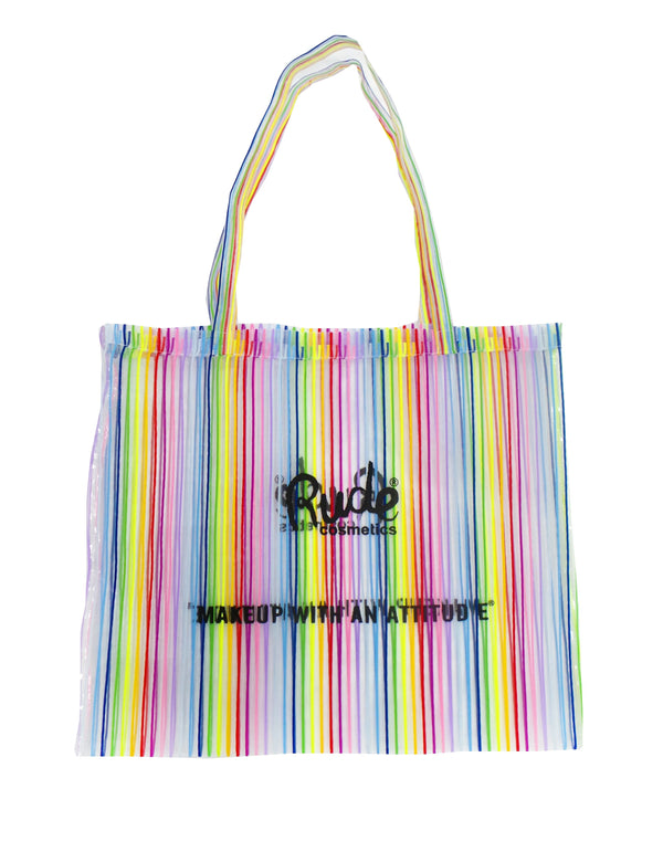 Rude Rainbow Shopping Bag - Large Makeup Cases & Bags by Rude Cosmetics | Fleurcouture