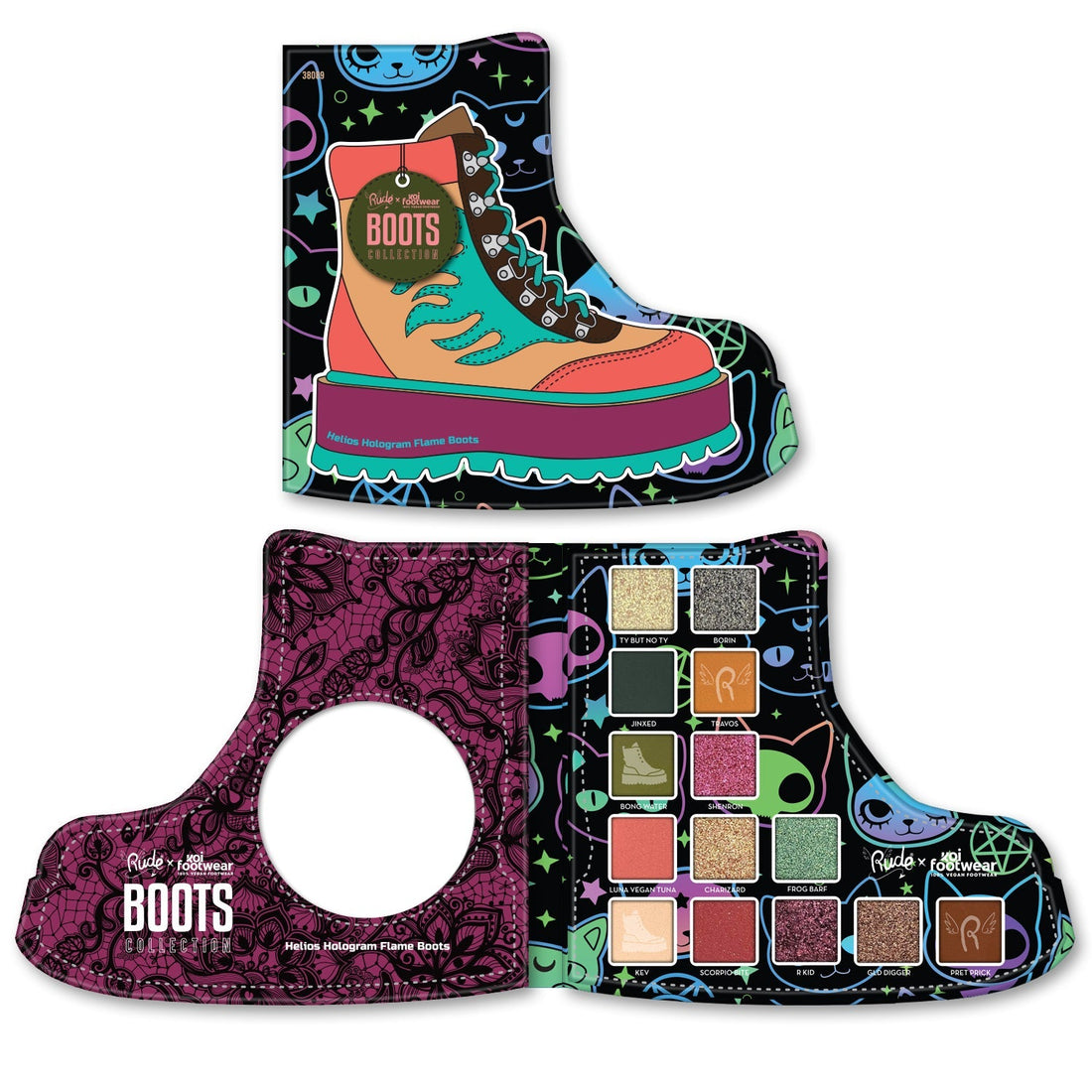 Rude x Koi Footwear Boots Collection Display Set, 24 pcs Wholesale Set by Rude Cosmetics | Fleurcouture