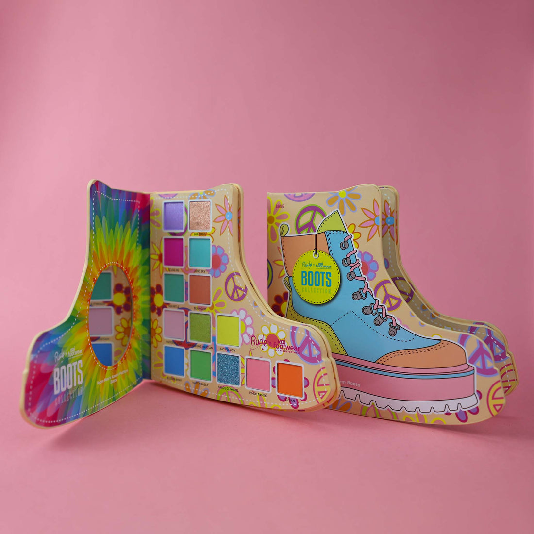 Rude x Koi Footwear Boots Collection - Hydra Matrix Kawaii Platform Boots Eye Shadow by Rude Cosmetics | Fleurcouture