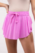 Ruffle Hem Tennis Skirt with Hidden Inner Pockets BRIGHT MAUVE S by ZENANA | Fleurcouture