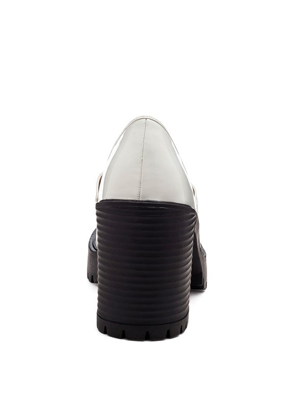 Sachs Block Heeled Chunky Loafers by Rag Company | Fleurcouture