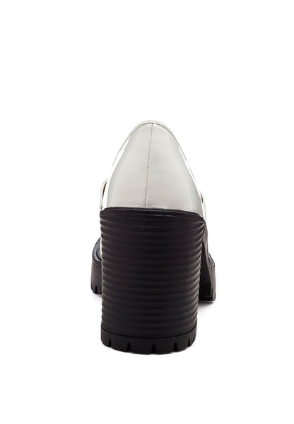 Sachs Block Heeled Chunky Loafers by Rag Company | Fleurcouture
