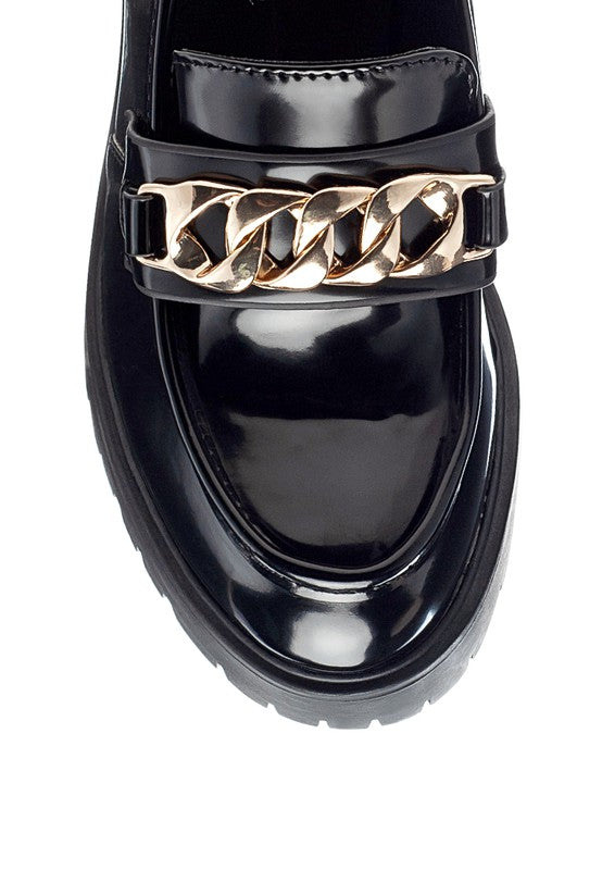 Sachs Block Heeled Chunky Loafers by Rag Company | Fleurcouture