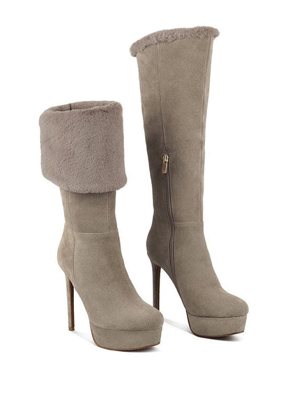 SALDANA Convertible Suede Leather High Boots by Rag Company | Fleurcouture