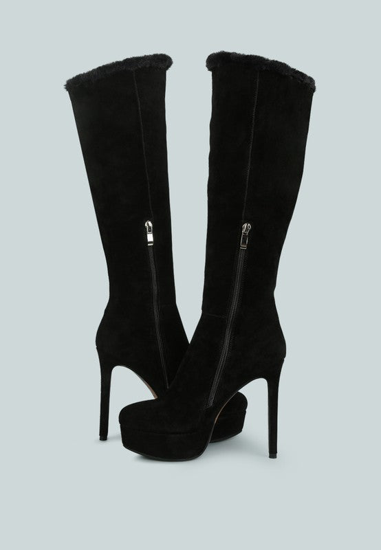 SALDANA Convertible Suede Leather High Boots by Rag Company | Fleurcouture