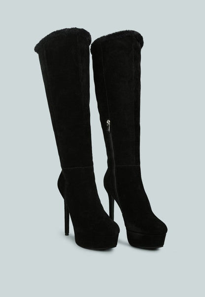 SALDANA Convertible Suede Leather High Boots by Rag Company | Fleurcouture