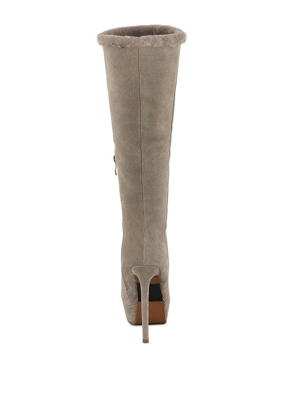 SALDANA Convertible Suede Leather High Boots by Rag Company | Fleurcouture