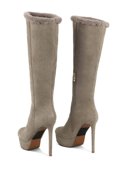 SALDANA Convertible Suede Leather High Boots by Rag Company | Fleurcouture