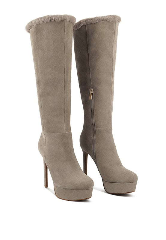 SALDANA Convertible Suede Leather High Boots by Rag Company | Fleurcouture