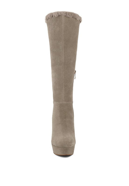 SALDANA Convertible Suede Leather High Boots by Rag Company | Fleurcouture