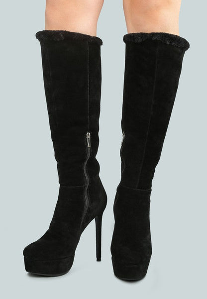 SALDANA Convertible Suede Leather High Boots by Rag Company | Fleurcouture