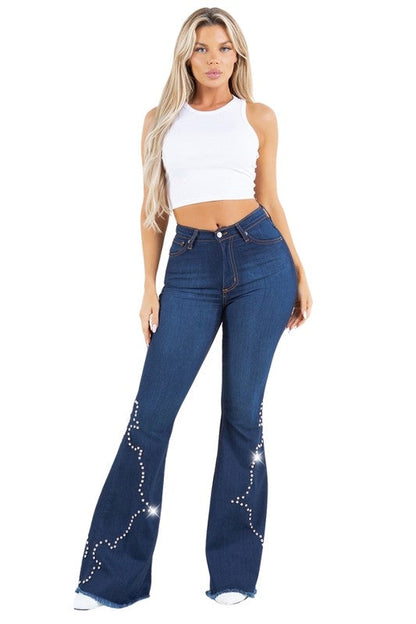 Santa Fe Bell Bottom Jean by GJG Denim | Fleurcouture