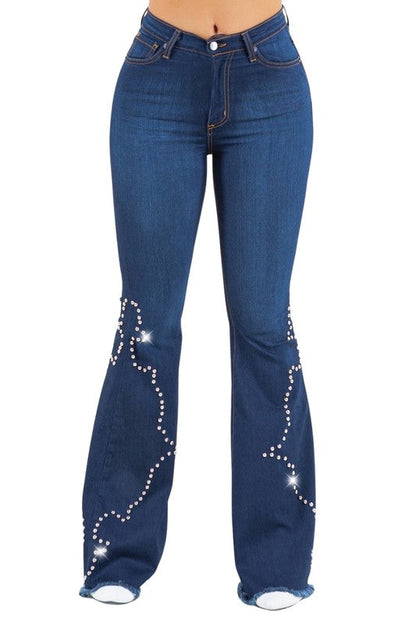 Santa Fe Bell Bottom Jean by GJG Denim | Fleurcouture