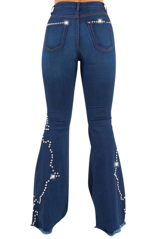 Santa Fe Bell Bottom Jean by GJG Denim | Fleurcouture