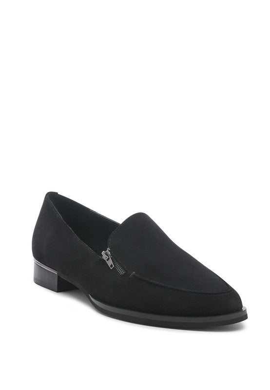 SARA Suede Slip-On Loafers Black 9 by Rag Company | Fleurcouture