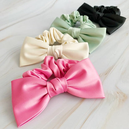 Satin Bow Tie Hair Scrunch OS by Ellison and Young | Fleurcouture