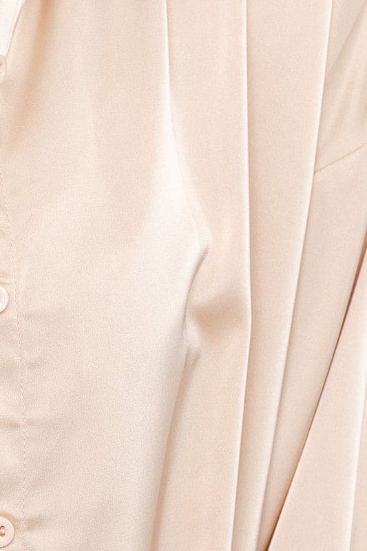 Satin Oversized Shirt champagne by LE LIS | Fleurcouture