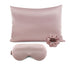 Satin Pillowcase Sleep Mask Scrunchie Gift Set Blush 1 by Dani & Em | Fleurcouture