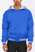 SATIN VARSITY BOMBER JACKET ROYAL S Men&