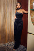 Scarf Top Glitter Velvet Jumpsuit Jumpsuits by Fleurcouture | Fleurcouture