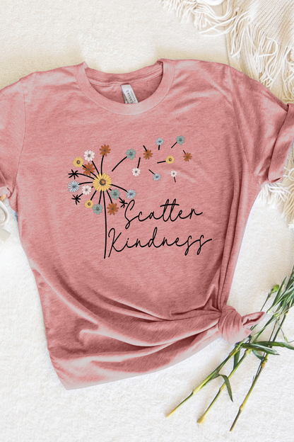 SCATTER KINDNESS POSITIVES VIBES TEE(BELLA CANVAS) by LL | Fleurcouture