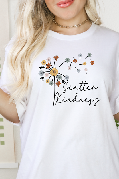 SCATTER KINDNESS POSITIVES VIBES TEE(BELLA CANVAS) by LL | Fleurcouture