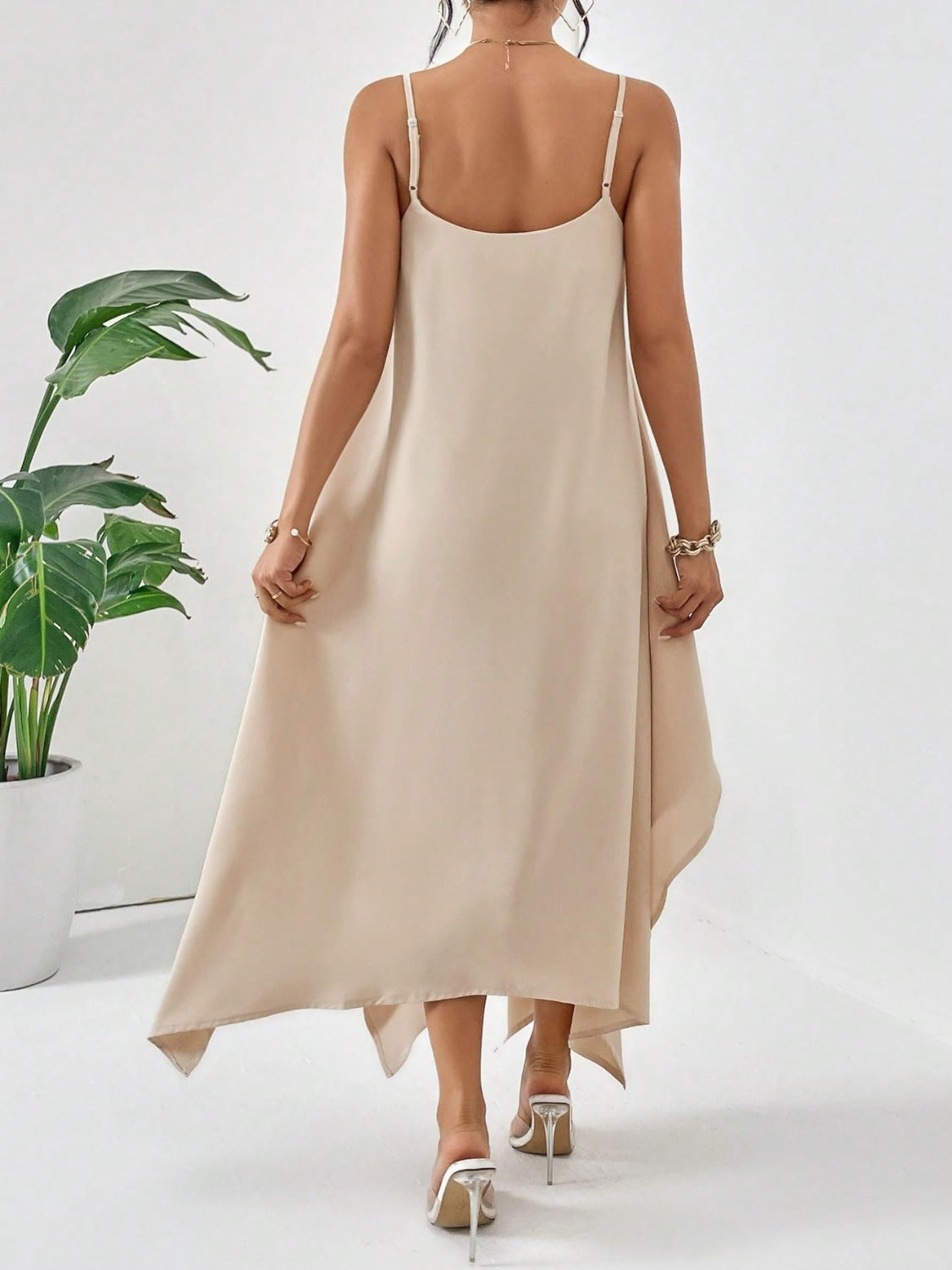 Scoop Neck Midi Cami Dress Dresses by Trendsi | Fleurcouture