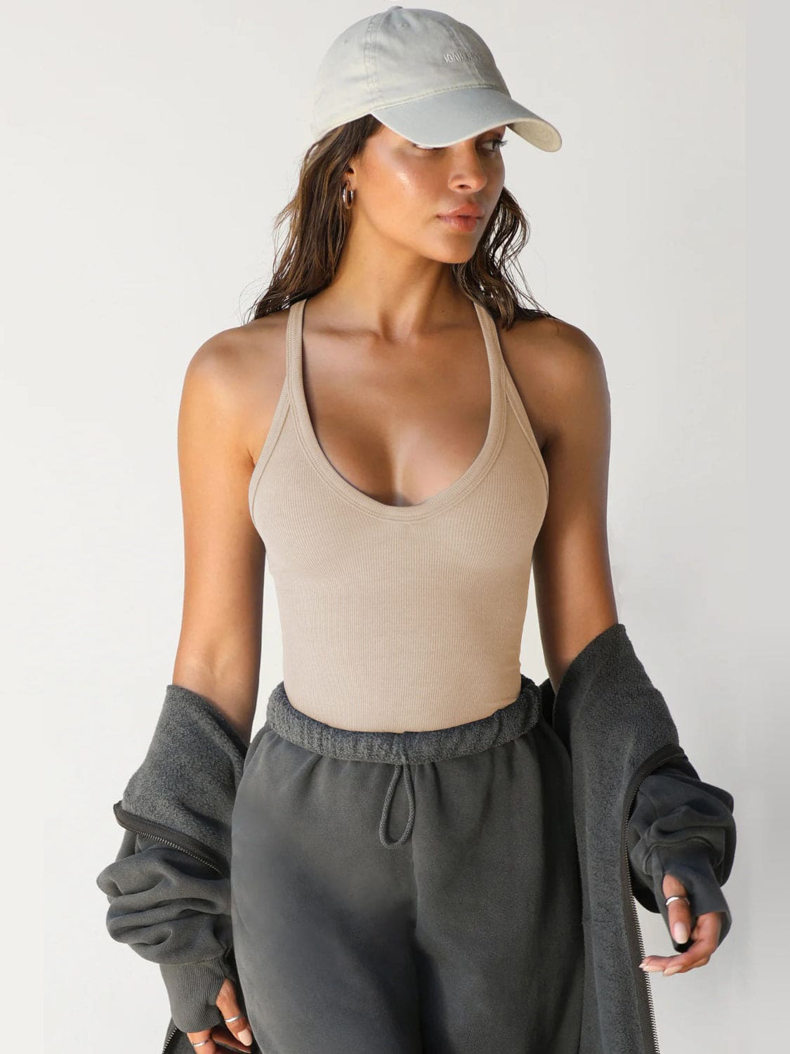 Scoop Neck Wide Strap Tank Activewear by Trendsi | Fleurcouture