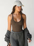 Scoop Neck Wide Strap Tank Chocolate S Activewear by Trendsi | Fleurcouture