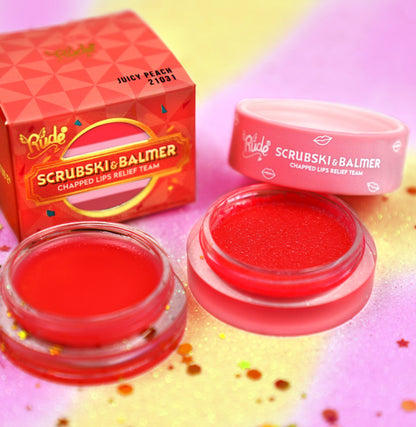 Scrubski &amp; Balmer Lip Exfoliator and Lip Balm Lip Balms &amp; Treatments by Rude Cosmetics | Fleurcouture