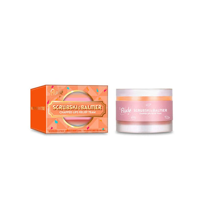 Scrubski &amp; Balmer Lip Exfoliator and Lip Balm Orange Lip Balms &amp; Treatments by Rude Cosmetics | Fleurcouture